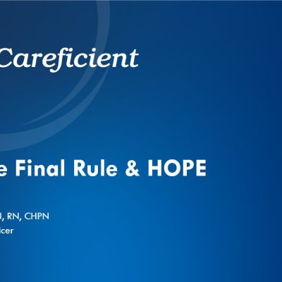 Hospice Final Rule and Hope Tool Title Slide